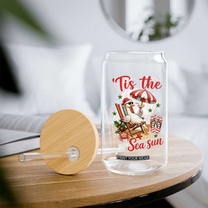 Funny Christmas In July Goose Glass Can Tropical Summer Beach Party TS12 Print Your Wear