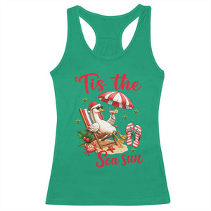 Funny Christmas In July Goose Racerback Tank Top Tropical Summer Beach Party TS12 Irish Green Print Your Wear