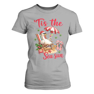 Funny Christmas In July Goose T Shirt For Women Tropical Summer Beach Party TS12 Sport Gray Print Your Wear