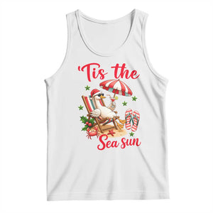 Funny Christmas In July Goose Tank Top Tropical Summer Beach Party TS12 White Print Your Wear