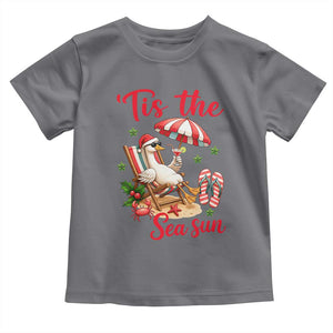 Funny Christmas In July Goose Toddler T Shirt Tropical Summer Beach Party TS12 Charcoal Print Your Wear