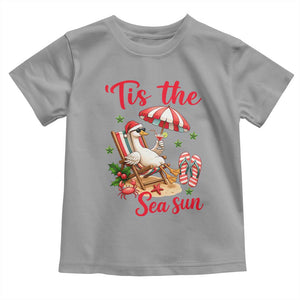Funny Christmas In July Goose Toddler T Shirt Tropical Summer Beach Party TS12 Sport Gray Print Your Wear