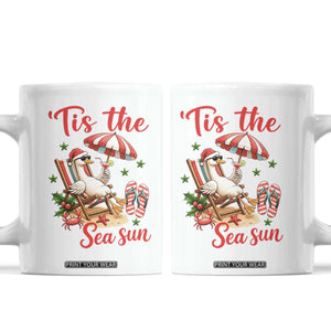 Funny Christmas In July Goose Coffee Mug Tropical Summer Beach Party TS12 White Print Your Wear