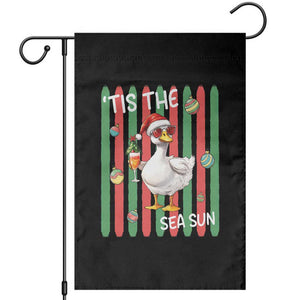 Funny Christmas In July Goose Garden Flag Tis The Sea Sun TS12 Black Print Your Wear