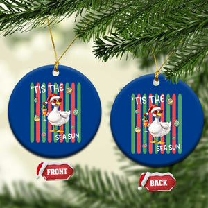 Funny Christmas In July Goose Ceramic Ornament Tis The Sea Sun TS12 1pc Blue Print Your Wear