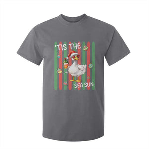 Funny Christmas In July Goose T Shirt For Kid Tis The Sea Sun TS12 Charcoal Print Your Wear