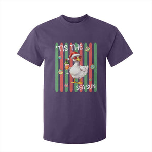 Funny Christmas In July Goose T Shirt For Kid Tis The Sea Sun TS12 Purple Print Your Wear