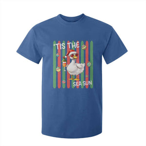 Funny Christmas In July Goose T Shirt For Kid Tis The Sea Sun TS12 Royal Blue Print Your Wear