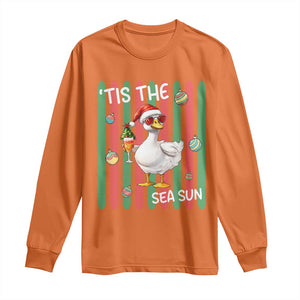 Funny Christmas In July Goose Long Sleeve Shirt Tis The Sea Sun TS12 Orange Print Your Wear