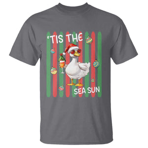 Funny Christmas In July Goose T Shirt Tis The Sea Sun TS12 Charcoal Print Your Wear
