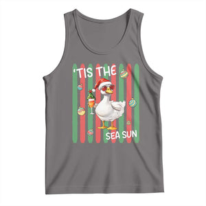 Funny Christmas In July Goose Tank Top Tis The Sea Sun TS12 Deep Heather Print Your Wear