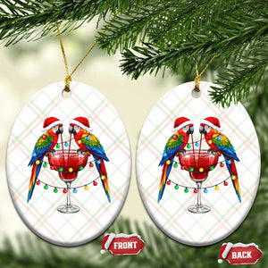 Christmas In July Parrots Ceramic Ornament Summer Beach Party Gift TS12 Print Your Wear