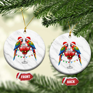Christmas In July Parrots Ceramic Ornament Summer Beach Party Gift TS12 1pc White Marble Print Your Wear