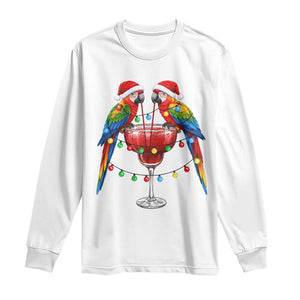 Christmas In July Parrots Long Sleeve Shirt Summer Beach Party Gift TS12 White Print Your Wear