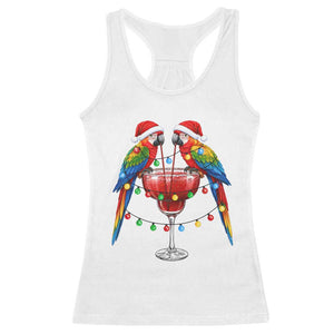 Christmas In July Parrots Racerback Tank Top Summer Beach Party Gift TS12 White Print Your Wear