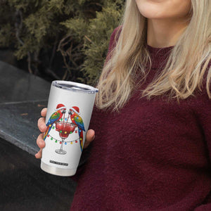 Christmas In July Parrots Tumbler Cup Summer Beach Party Gift TS12 Print Your Wear
