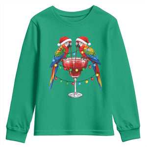 Christmas In July Parrots Youth Sweatshirt Summer Beach Party Gift TS12 Irish Green Print Your Wear