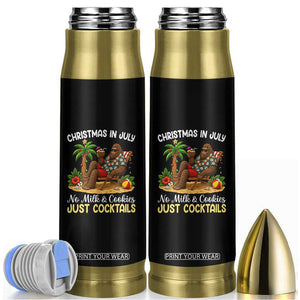Funny Christmas In July Bigfoot Bullet Tumbler No Milk And Cookies Just Cocktails TS12 Black Print Your Wear