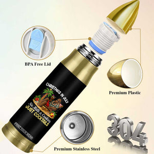 Funny Christmas In July Bigfoot Bullet Tumbler No Milk And Cookies Just Cocktails TS12 Print Your Wear