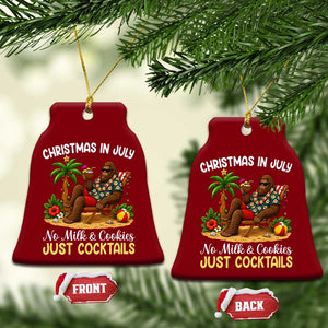 Funny Christmas In July Bigfoot Ceramic Ornament No Milk And Cookies Just Cocktails TS12 Print Your Wear