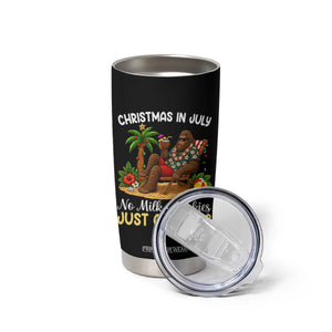 Funny Christmas In July Bigfoot Tumbler Cup No Milk And Cookies Just Cocktails TS12 Print Your Wear