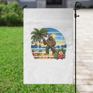 Funny Christmas In July Bigfoot Garden Flag Tropical Vacation Graphic TS12 Print Your Wear