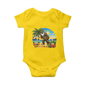 Funny Christmas In July Bigfoot Baby Onesie Tropical Vacation Graphic TS12 Daisy Print Your Wear