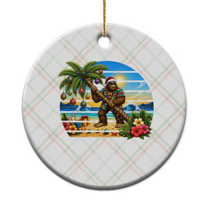 Funny Christmas In July Bigfoot Ceramic Ornament Tropical Vacation Graphic TS12 1pc Christmas Plaid Print Your Wear