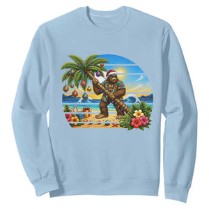 Funny Christmas In July Bigfoot Sweatshirt Tropical Vacation Graphic