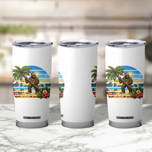Funny Christmas In July Bigfoot Tumbler Cup Tropical Vacation Graphic TS12 Print Your Wear