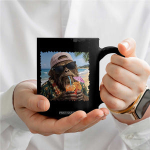 Funny Hawaiian Bigfoot Coffee Mug Tropical Beach Party Graphic TS12 Print Your Wear
