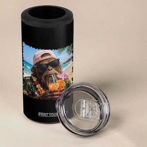 Funny Hawaiian Bigfoot 4 in 1 Can Cooler Tumbler Tropical Beach Party Graphic TS12 Print Your Wear