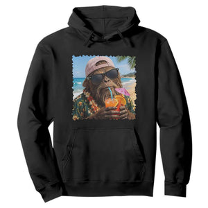 Funny Hawaiian Bigfoot Hoodie Tropical Beach Party Graphic TS12 Black Print Your Wear