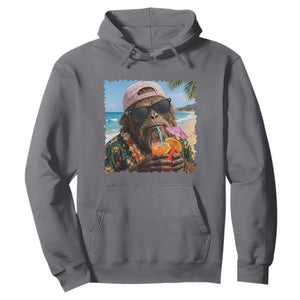 Funny Hawaiian Bigfoot Hoodie Tropical Beach Party Graphic TS12 Charcoal Print Your Wear