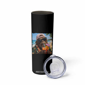 Funny Hawaiian Bigfoot Skinny Tumbler Tropical Beach Party Graphic TS12 Print Your Wear