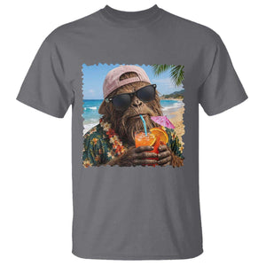 Funny Hawaiian Bigfoot T Shirt Tropical Beach Party Graphic TS12 Charcoal Print Your Wear