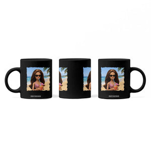 Funny Summer Doll Face Meme Coffee Mug Tropical Beach Party Graphic TS12 Print Your Wear