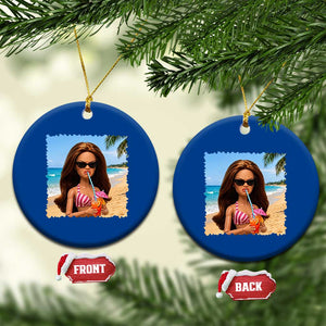 Funny Summer Doll Face Meme Ceramic Ornament Tropical Beach Party Graphic TS12 1pc Blue Print Your Wear