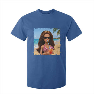 Funny Summer Doll Face Meme T Shirt For Kid Tropical Beach Party Graphic TS12 Royal Blue Print Your Wear
