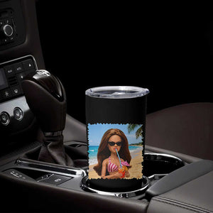 Funny Summer Doll Face Meme Tumbler Cup Tropical Beach Party Graphic TS12 Print Your Wear