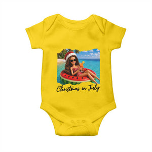 Christmas In July Tropical Doll Face Meme Baby Onesie Summer Vacation Graphic TS12 Daisy Print Your Wear