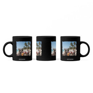 Christmas In July Raccoon And Santa Coffee Mug Tropical Summer Vacation Graphic TS12 Print Your Wear