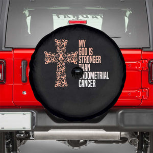 Religious Endometrial Cancer Awareness Spare Tire Cover My God Is Stronger Than Cancer