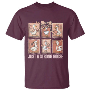 Funny Endometrial Cancer Warrior Goose T Shirt Just A Strong Goose