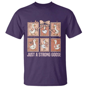 Funny Endometrial Cancer Warrior Goose T Shirt Just A Strong Goose