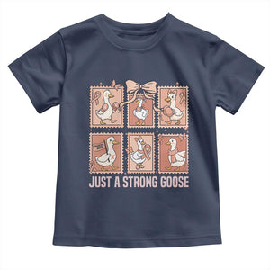 Funny Endometrial Cancer Warrior Goose Toddler T Shirt Just A Strong Goose