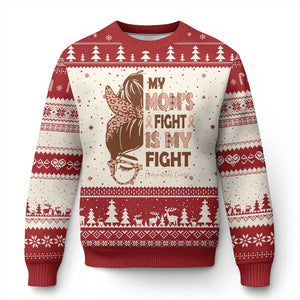 Endometrial Cancer Support Ugly Christmas Sweater My Moms Fight My Fight