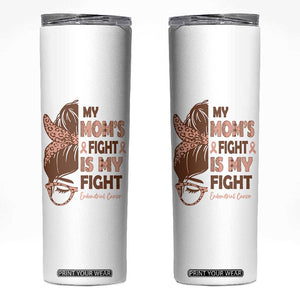 Endometrial Cancer Support Skinny Tumbler My Moms Fight My Fight