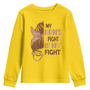 Endometrial Cancer Support Youth Sweatshirt My Moms Fight My Fight