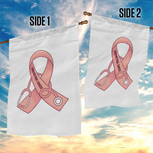Endometrial Cancer Healthcare Warrior Garden Flag Peach Stethoscope Nurse